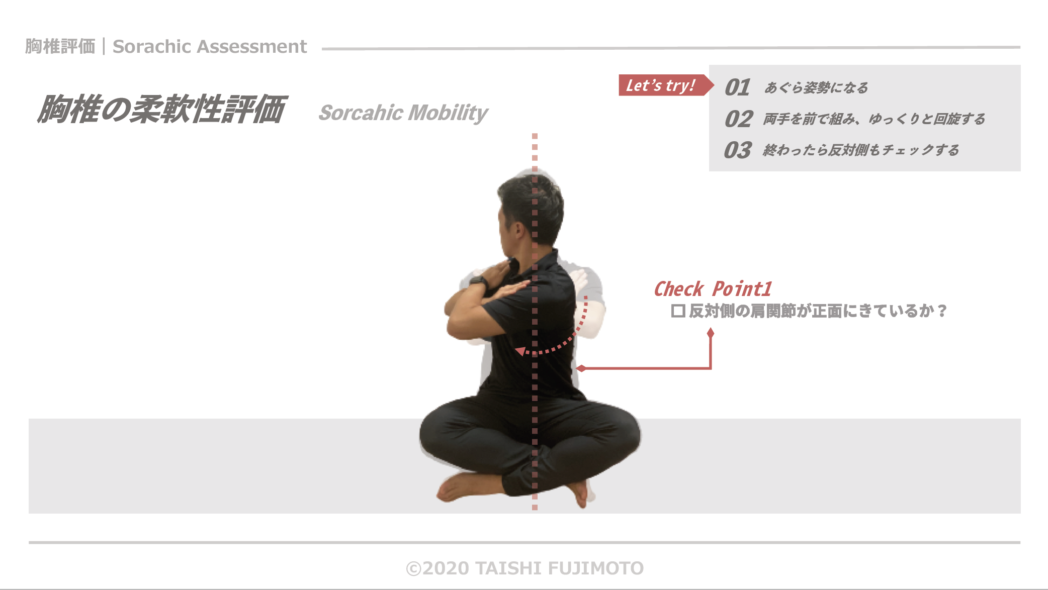 柔軟性 機能評価 胸椎の捻り 回旋 の柔軟性を簡単にチェックする方法 B Lead 大阪 出張パーソナルトレーニング オンラインliveパーソナルトレーニング